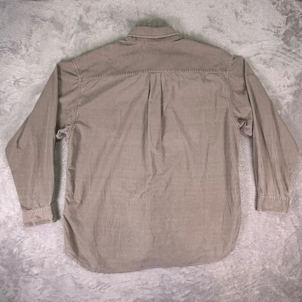 Banana Republic Men's‎ Corduroy Button Down Shirt Size XL Gray Long Sleeve